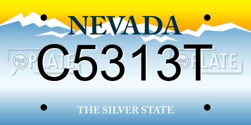 C5313T Nevada License Plate