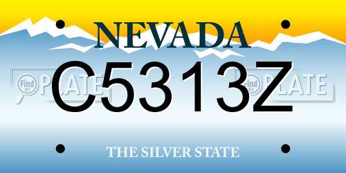 C5313Z Nevada License Plate