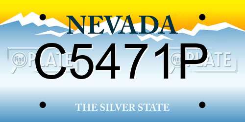 C5471P Nevada License Plate