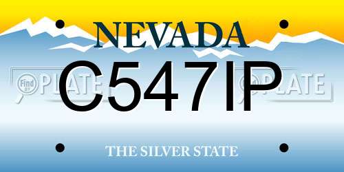 C547IP Nevada License Plate