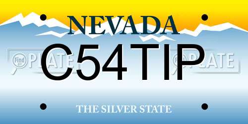 C54TIP Nevada License Plate
