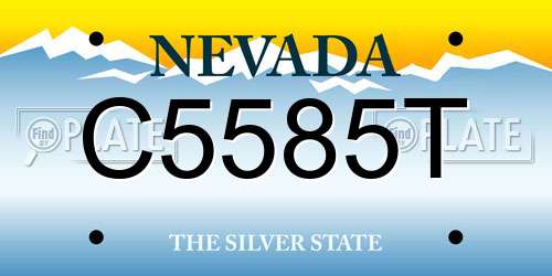 C5585T Nevada License Plate