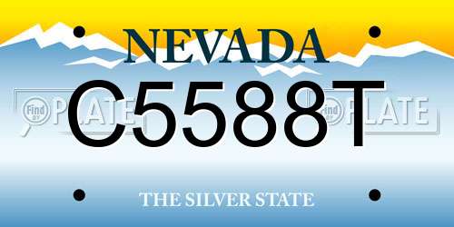 C5588T Nevada License Plate