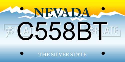 C558BT Nevada License Plate