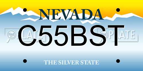 C55BST Nevada License Plate