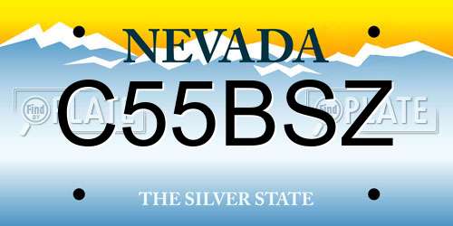 C55BSZ Nevada License Plate