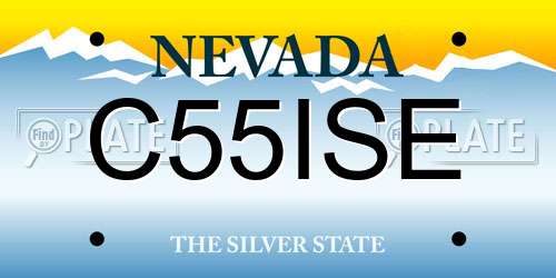 C55ISE Nevada License Plate
