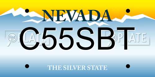 C55SBT Nevada License Plate