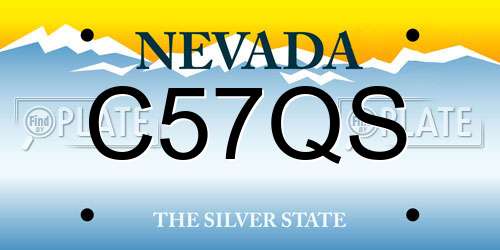 C57QS Nevada License Plate
