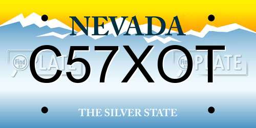 C57XOT Nevada License Plate