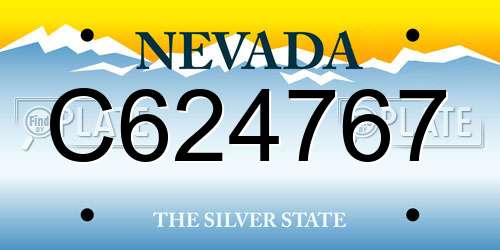C624767 Nevada License Plate