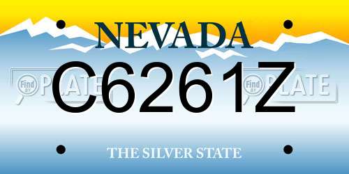 C6261Z Nevada License Plate