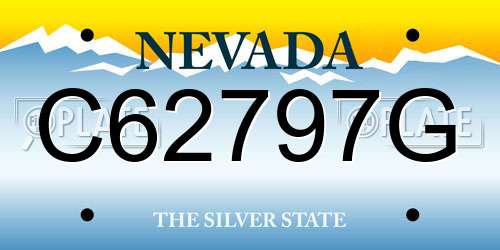 C62797G Nevada License Plate