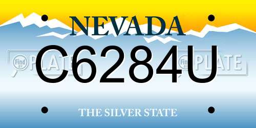 C6284U Nevada License Plate