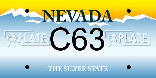 C63 Nevada License Plate