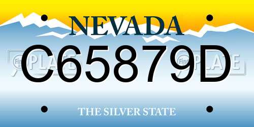 C65879D Nevada License Plate