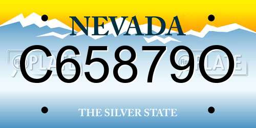 C65879O Nevada License Plate