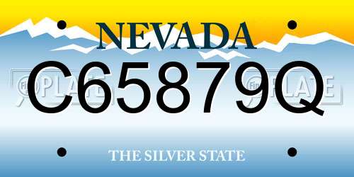 C65879Q Nevada License Plate