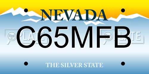 C65MFB Nevada License Plate