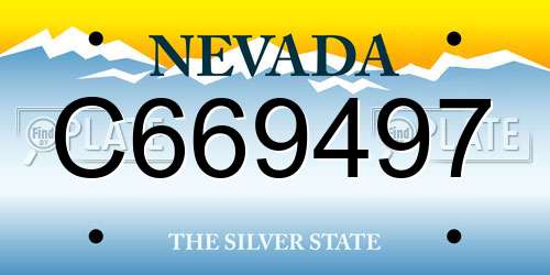C669497 Nevada License Plate