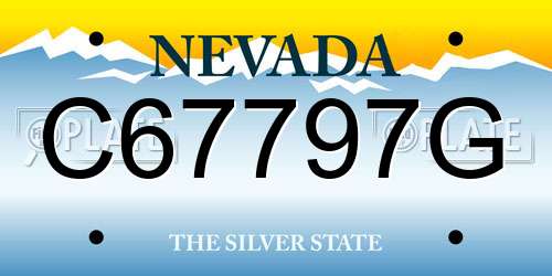 C67797G Nevada License Plate