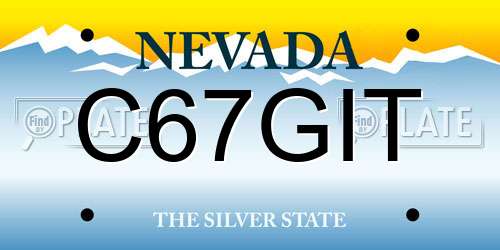 C67GIT Nevada License Plate