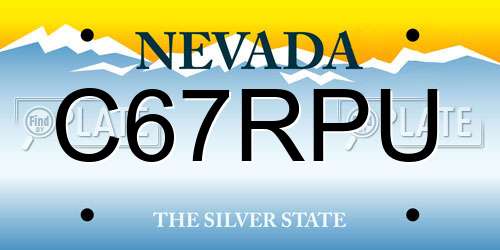 C67RPU Nevada License Plate
