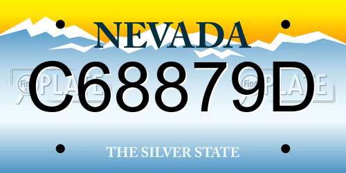 C68879D Nevada License Plate