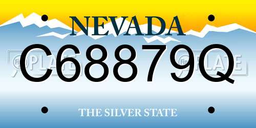 C68879Q Nevada License Plate