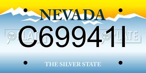 C69941I Nevada License Plate