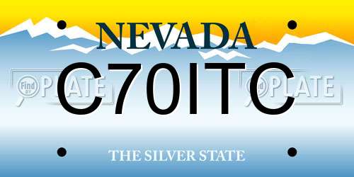 C70ITC Nevada License Plate