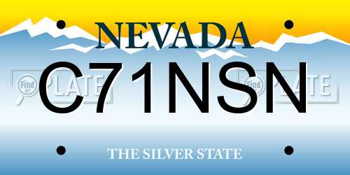 C71NSN Nevada License Plate