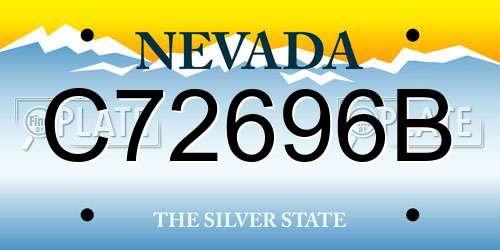 C72696B Nevada License Plate
