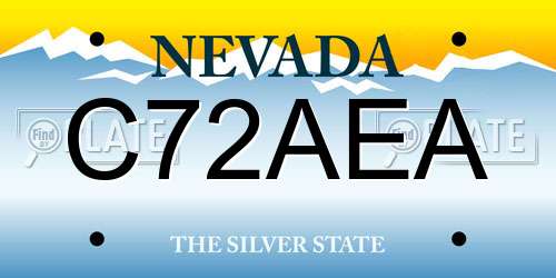 C72AEA Nevada License Plate