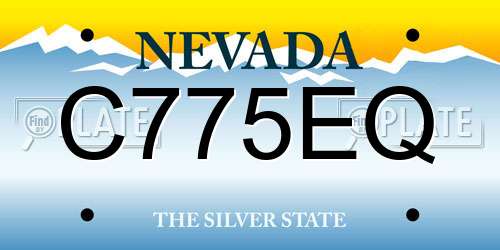 C775EQ Nevada License Plate