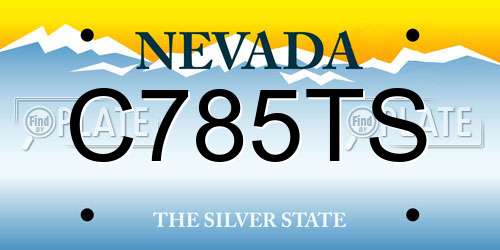 C785TS Nevada License Plate