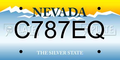 C787EQ Nevada License Plate