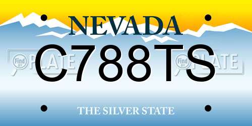 C788TS Nevada License Plate