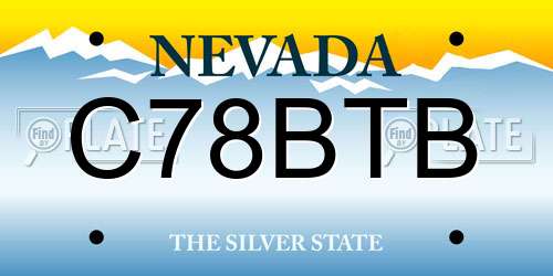 C78BTB Nevada License Plate