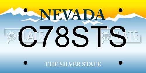 C78STS Nevada License Plate