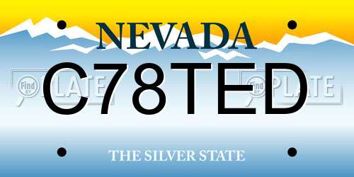 C78TED Nevada License Plate