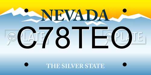 C78TEO Nevada License Plate