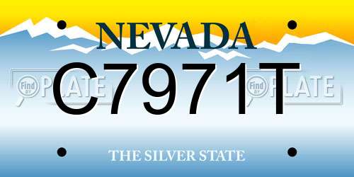 C7971T Nevada License Plate