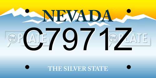 C7971Z Nevada License Plate