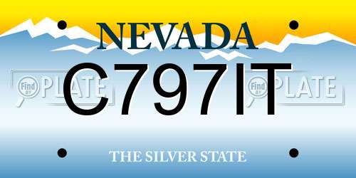 C797IT Nevada License Plate