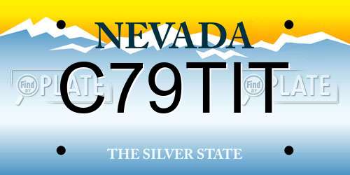 C79TIT Nevada License Plate