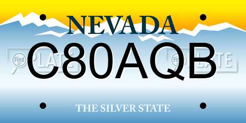 C80AQB Nevada License Plate