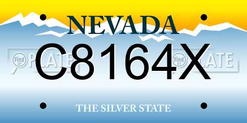 C8164X Nevada License Plate