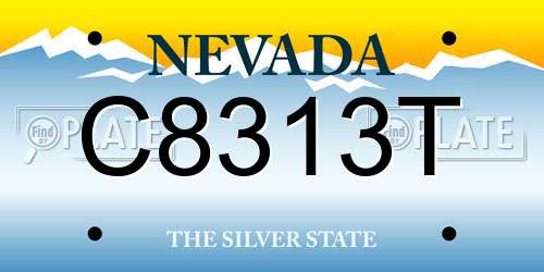 C8313T Nevada License Plate