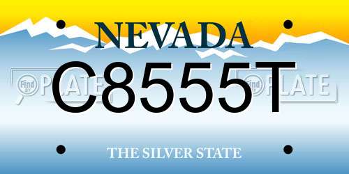 C8555T Nevada License Plate